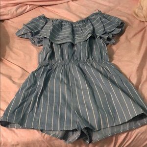 Striped classy romper